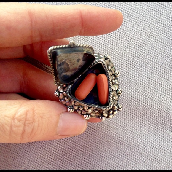 Vintage Taxco Silver Poison Ring - Picture 6 of 8